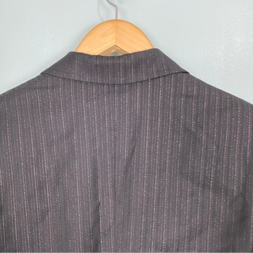 Dolce & Gabbana Pinstripe Metallic Blazer Sz 48‎ or US 38 Black Read Description